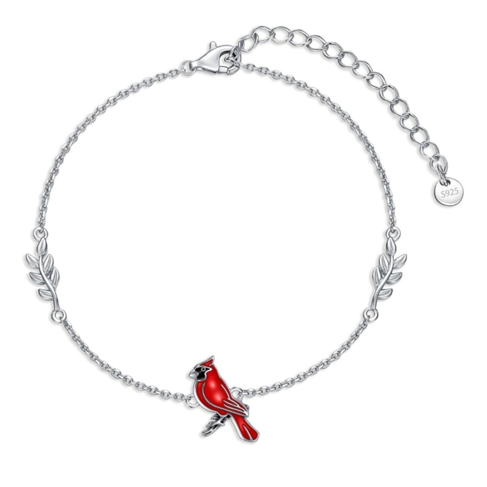 14k Angel Cardinal Charm Fine Jewelry Bracelet